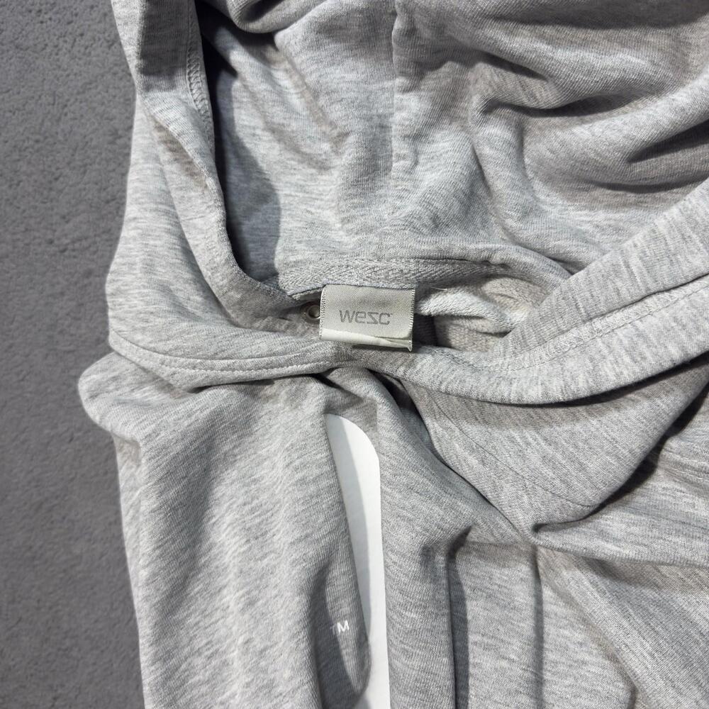WeSC‎ Gray Pullover Hoodie XL Logo Kangaroo Pocket Streetwear - Picture 8 of 9